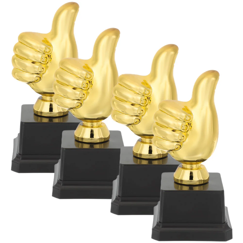 2 Stuks Thumbs Up Trofee Kleine Trofeeën Standbeeld Decoraties Grappig Voor Volwassenen Kind