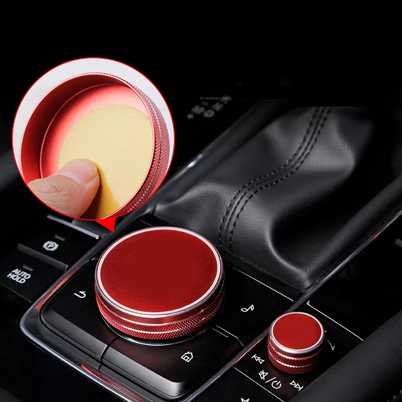 For Mazda CX-30 CX30 2021 2020 Multimedia Switch Trim Cover A/C Knob Ring Cover Sticker Interior Modification Parts