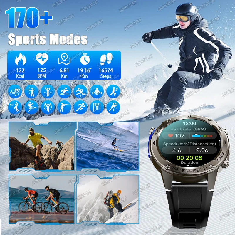 2026 New T-REX3 Smart Watch 10ATM Waterproof Built in GPS Compass Altimeter Bluetooth call Sports Military Grade Smart Watch Men