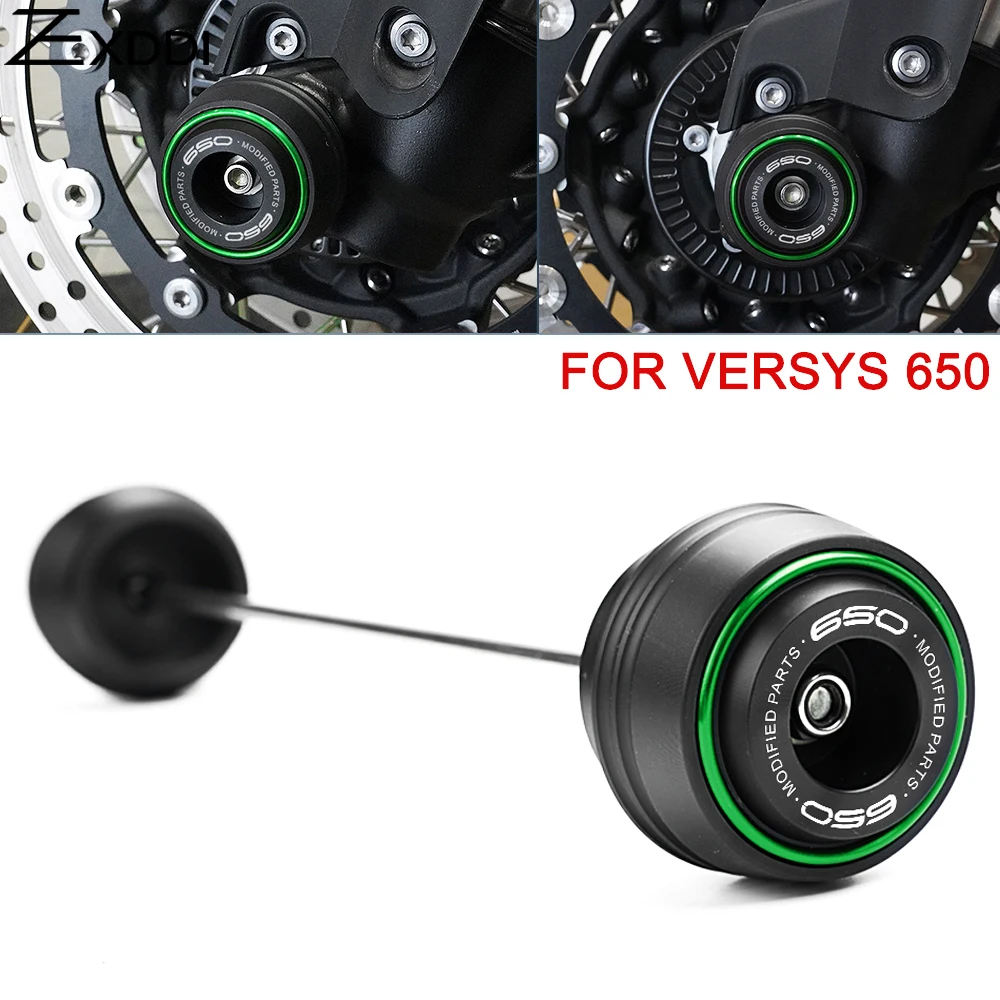 

For Kawasaki Versys 650 Z650 RS Ninja650 2017-2025 Accessories Motorcycle Front Rear Wheel Fork Axle Slider Protector Crash Pad