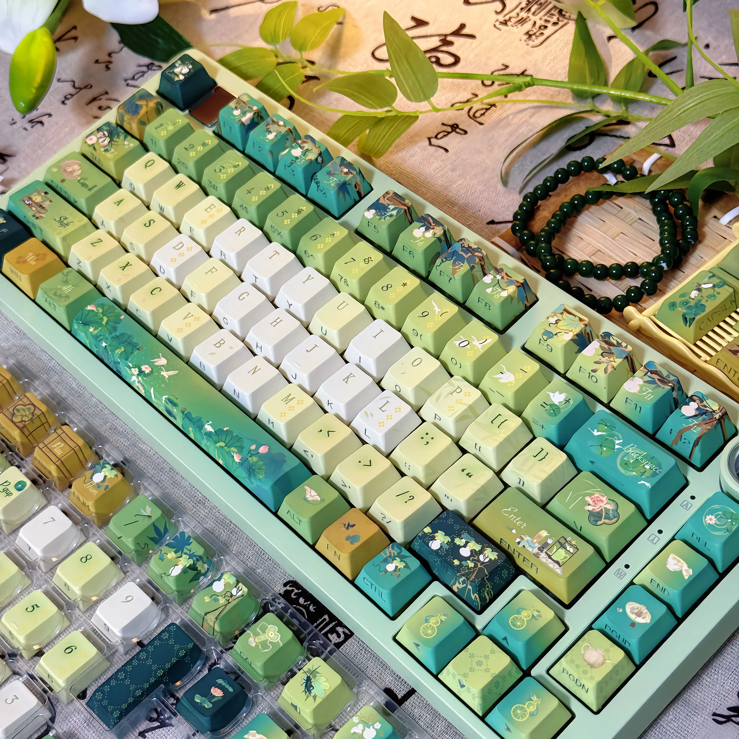 120 Keys MOA Profile Five Side Dye Sublimation PBT Keycaps Custom Keyboard Keycaps for Cherry Gateron MX Switch Gaming Keyboard