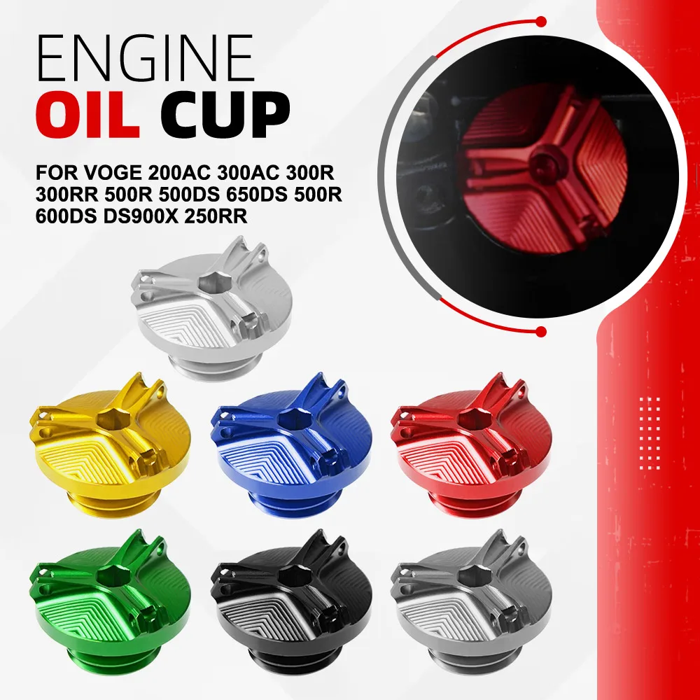 

CNC Engine Oil Plug Cover Guard For VOGE 200AC 300AC 300R 300RR 500R 500DS 650DS 500R 600DS DS900X 250RR Motorcycle Accessories