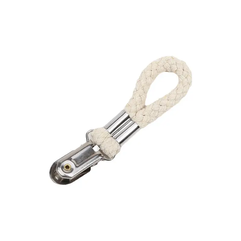 1/2PCS Bad Handtuch Clips Geflochtene Mehrzweck Kleiderbügel Bad Baumwolle Schleife Handtuch Clip Metall Clamp Küche Hause lagerung – Detail 19