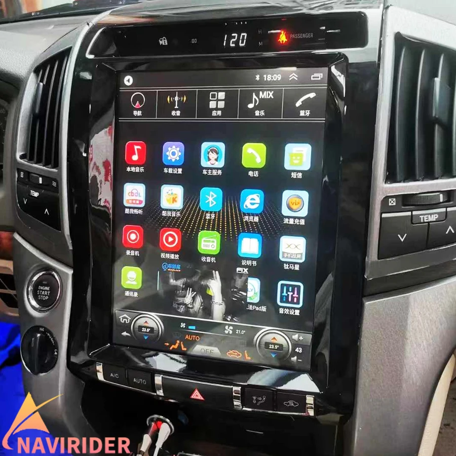 

Автомобильный мультимедийный видеоплеер Navi AHD с GPS-экраном 12.1 дюйма, Android 15, DSP-стерео для TOYOTA LAND CRUISER LC200 2008-2015, 8+256 ГБ