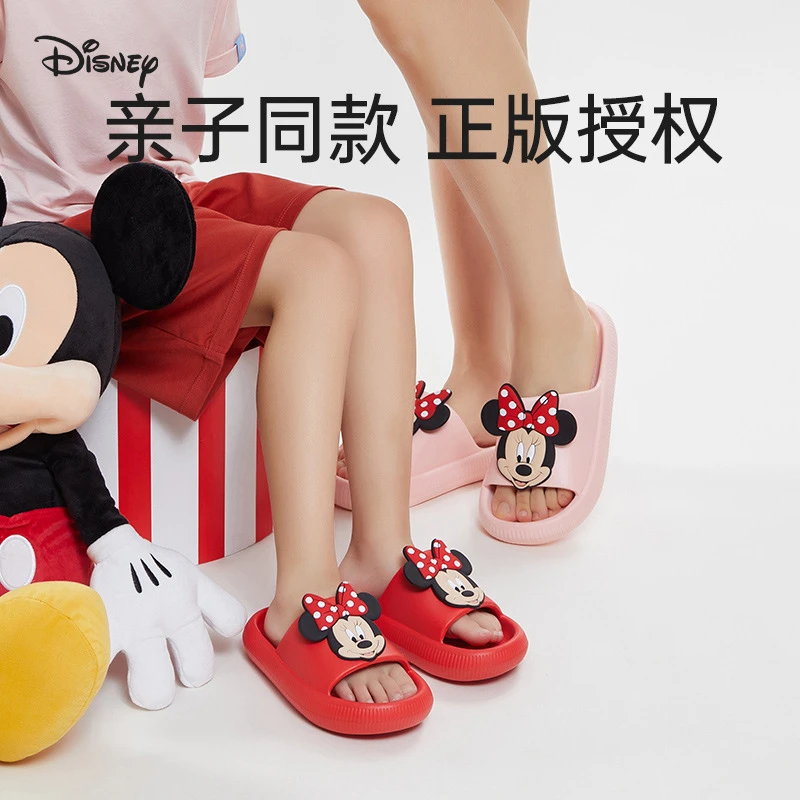 New Summer Children Sandals Kids Cartoon Minnie Toddler Boys Girls Soft Sole Shoes Anti-Slip Slippers Wearable in all seasons