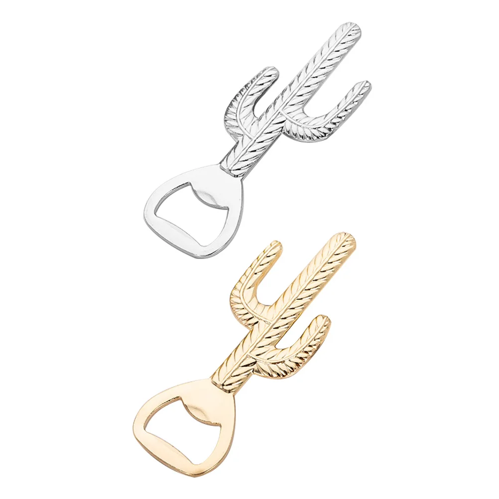 

2Pcs Metal Bottle Opener Zinc Alloy Cactus Shape Opener for Beer Soda Portable Party Favor Bar Kitchen Camping Outdoor Use