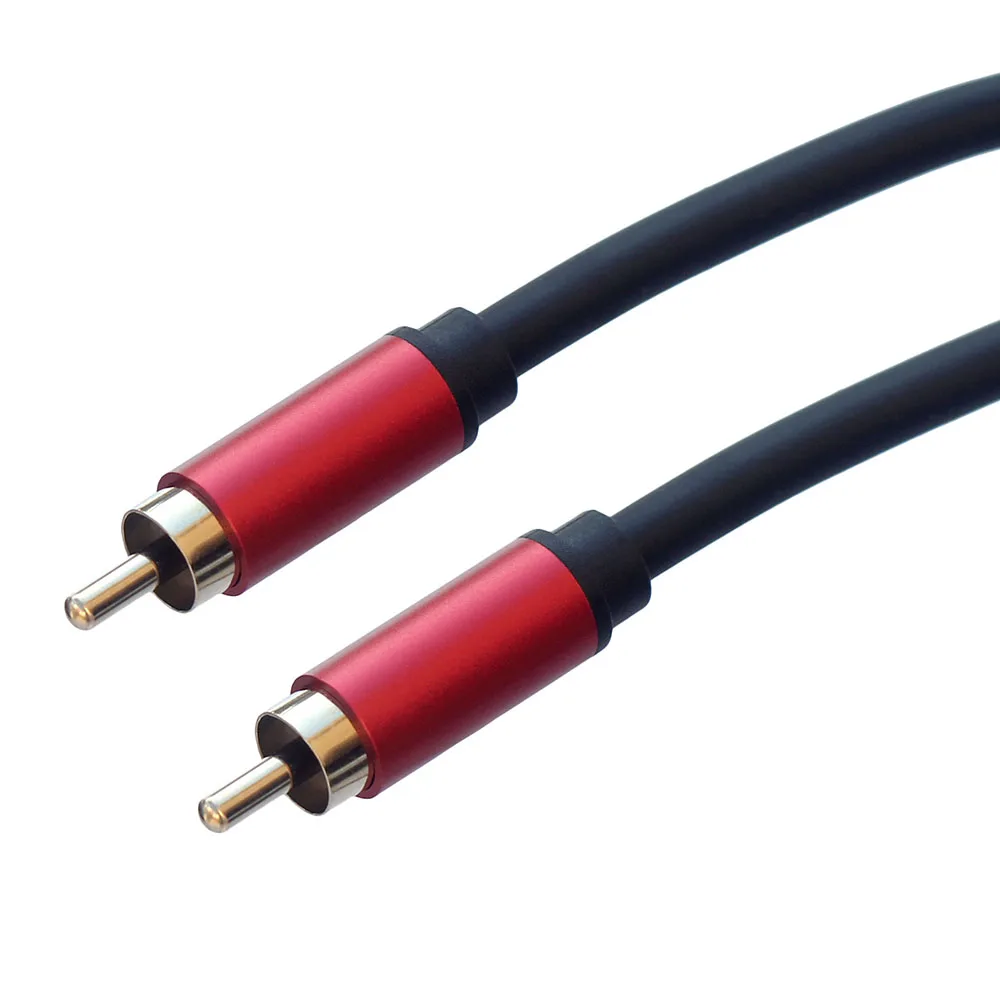 HiFi z plecioną tarczą Kabel AV RCA Phono 0,5 M 1 M 1,5 M 2 M 3 M 5 M m męski na męski