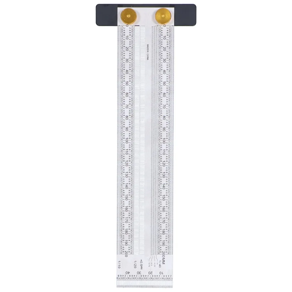 Portable Stainless Marking Ruler Tshaped 300mm T-Rule Hole Ruler 200mm Silver Marking Scale Woodworking