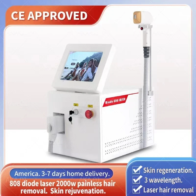 

3500W New 755nm 808nm 1064nm Diode Hair Removal Alexandrite Laser for Permanent Hair Removal Depilation