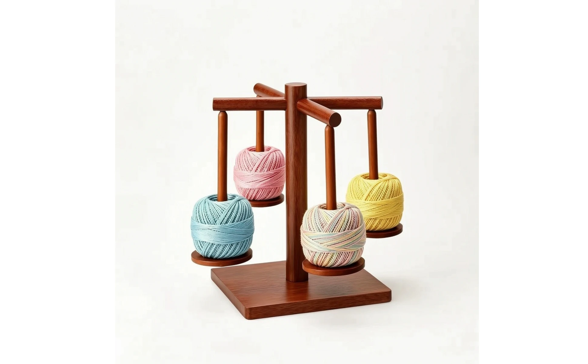 Wooden Yarn Holder with Rotating Arms Tangletangle-Resistant Yarn Holder with Spindles Organizer Independent Craft Tool Tabletop Wooden Yarn Holder with Rotating Arms Tangletangle-Resistant Yarn Holder with Spindles Organizer Independent Craft Tool Tabletop