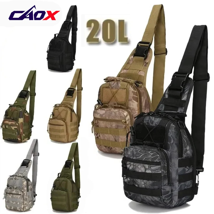 CAOX Outdoor Hiking Trekking Backpack Sports Climbing Daypack Crossbody Bag for Camping Hunting Fishing Shoulder Bag