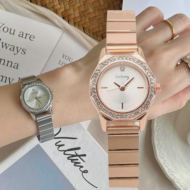 

2024 Fashion Simple Ladies Rhinestone Quartz Watch Small Stainless Steel Elegant Women Wristwatch relogio feminino montre femme