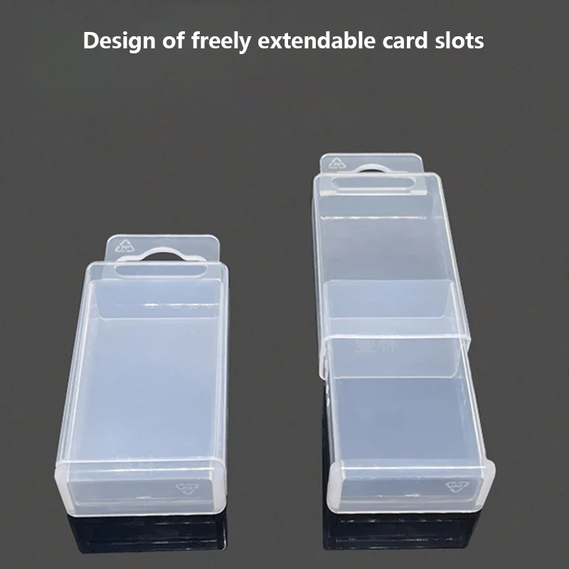 Transparent plastic telescopic box rectangular milling cutter drill bit storage box hardware drill bit tap accessories tool box