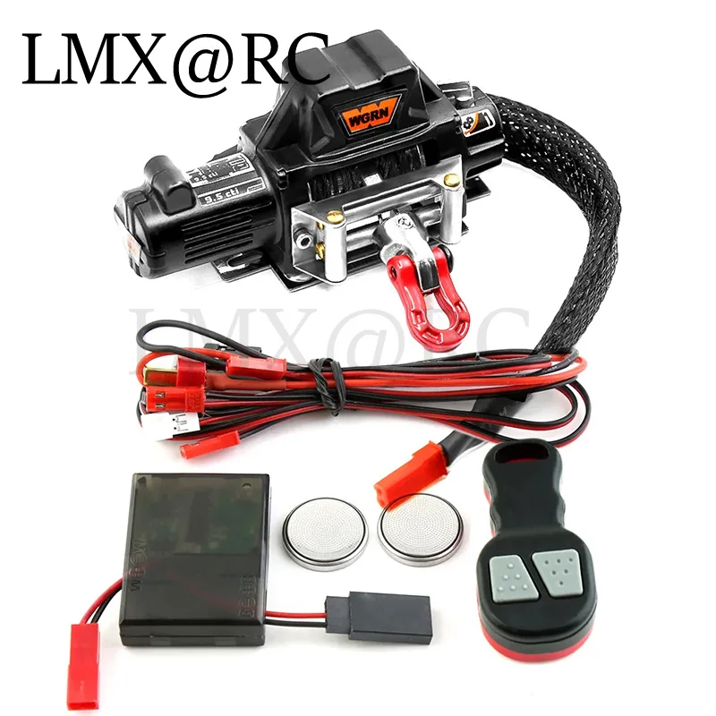 LMX RC Verricello simulato automatico in metallo con controller per 1/10 RC Crawler Car Axial SCX10 90046 D90 Traxxas TRX4 Redcat