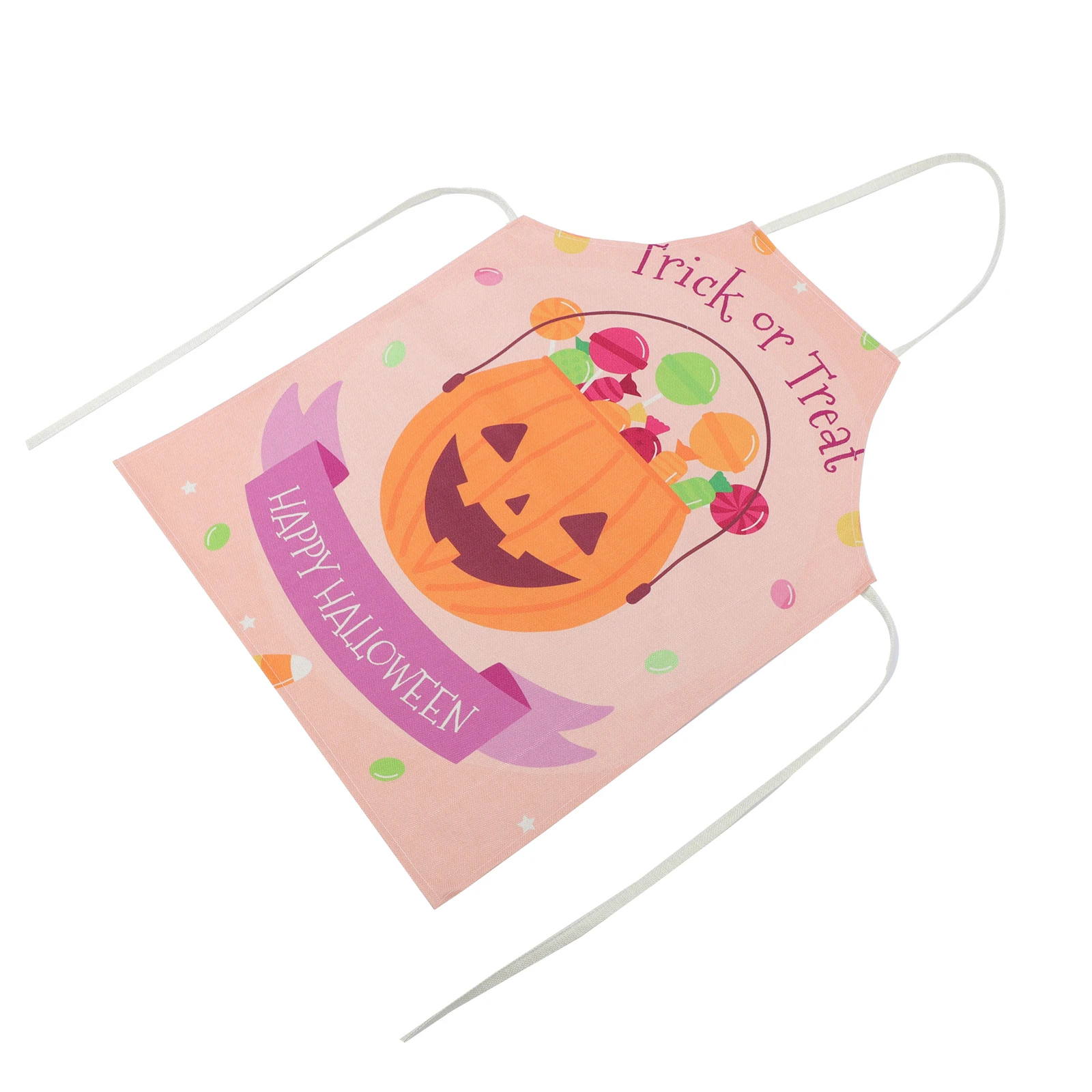 

Cotton Linen Apron Comfortable Eco Friendly Easy to Clean Adjustable Straps Kitchen Barbecue Halloween