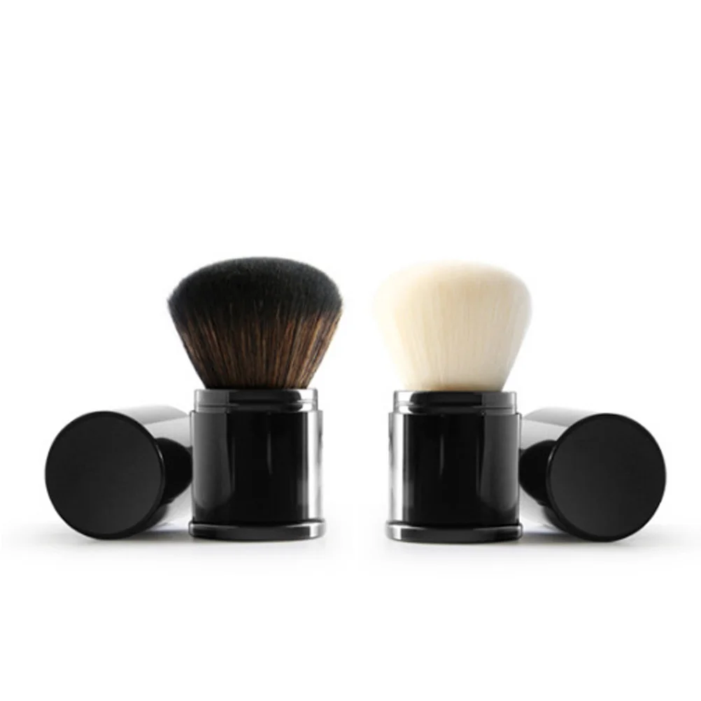 

Makeup Brush Premium Telescopic Powder Blush Foundation Brush White Fiber Dense Soft Bristles No Shedding For Women Daily