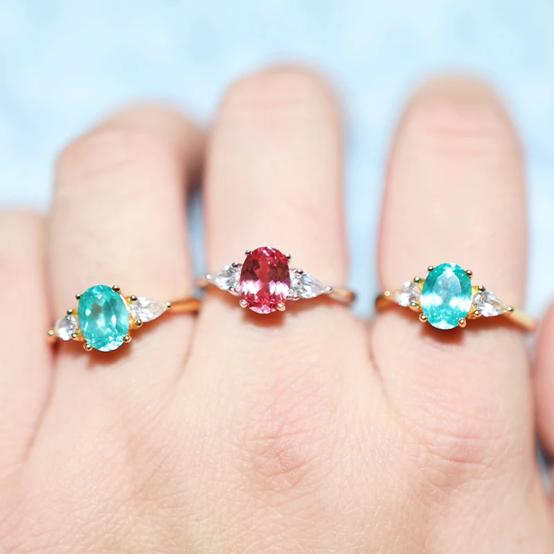 Paraiba-Labor-Saphir in Trillionenform mit VVS1-Zertifikat, Großhandelsdiamant für DIY-Anhänger, Schmuckherstellungsmaterialien, Edelstein – Detail 23