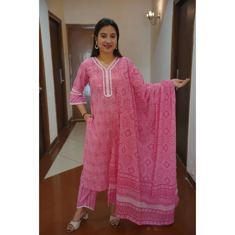 

Complete Stitched Indian Women Designer Wedding Partywear Pink Salwar Suit Dress