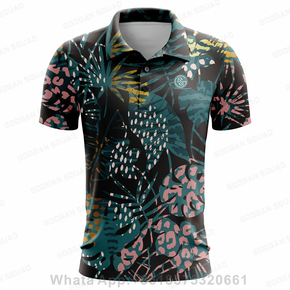 Googan-Camisa polo de manga curta masculina, anti-rugas, fina, respiração, golfe, casual, de negócios, verão