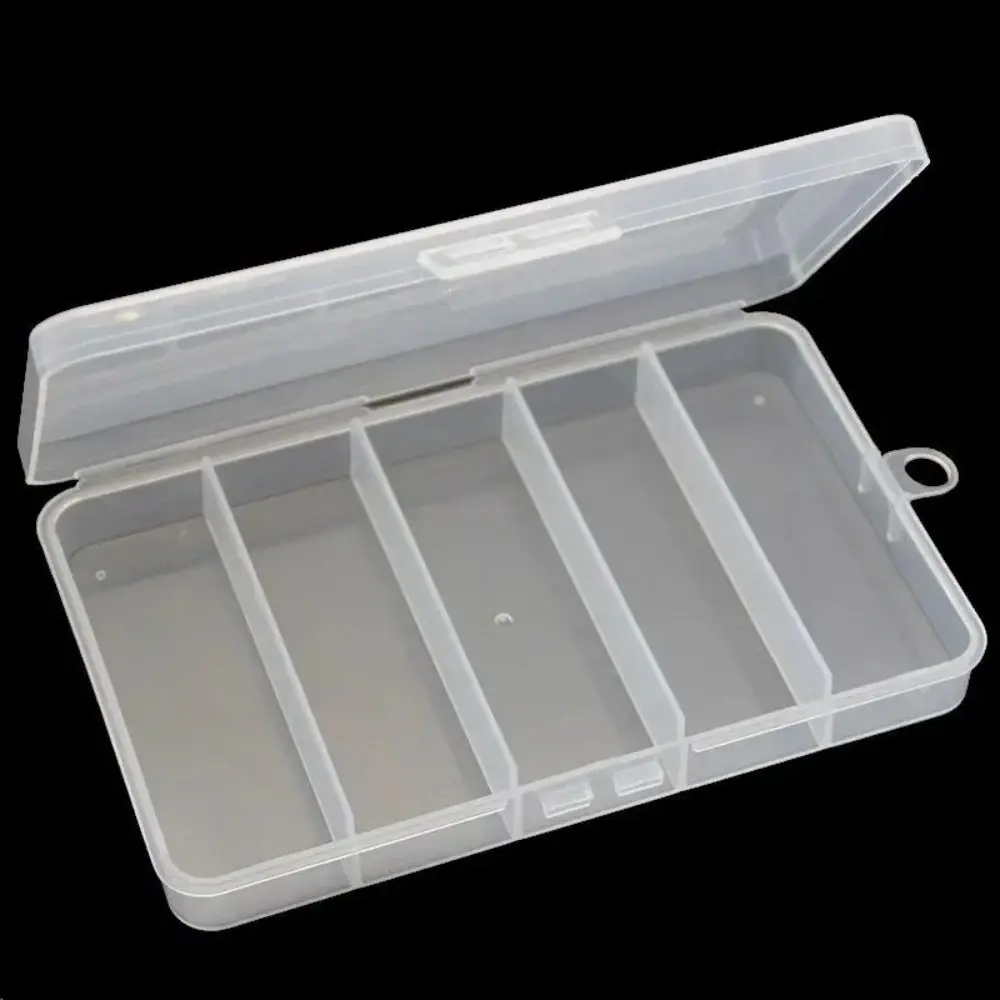 5 Compartments Fishing Lure Box Portable Waterproof Lure Storage Box Multifunctional Plastic Lures Hooks Case Fishing Tools