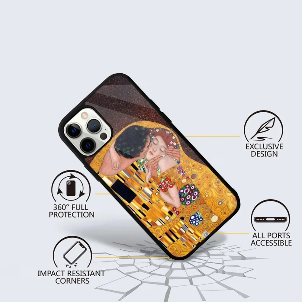 B-By Gustav Klimt   Phone Case For iPhone 15,14,13,12,11,Plus,Pro,Max Mini Magsafe Magnetic Wireless Charging