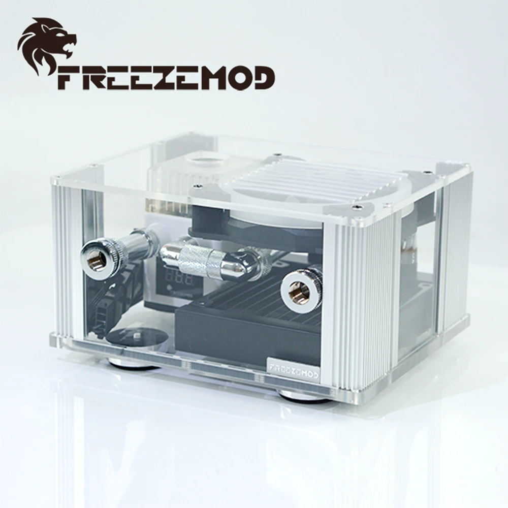 FREEZEMOD Notebook Water Cooler Kit External Water Cooling Integrated Laptop Kit MOD RGB Temperature LCD Mini Watercooling set
