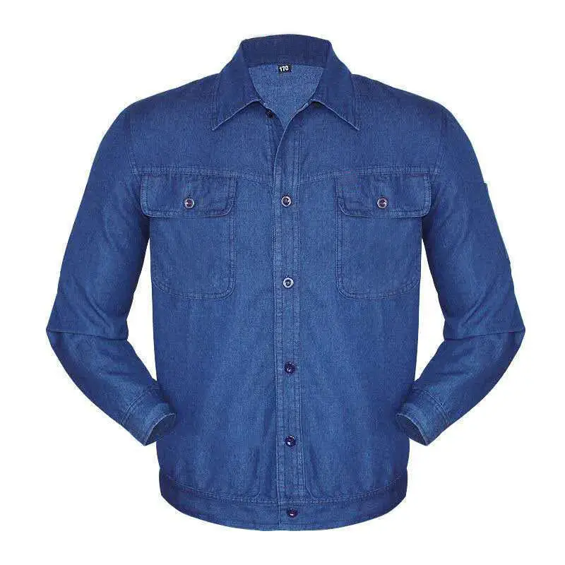 

Lightweight Cotton Workwear Set for Men ort Sve Denim Welding Work orm Breathable And Wear Resistant Fac Workop