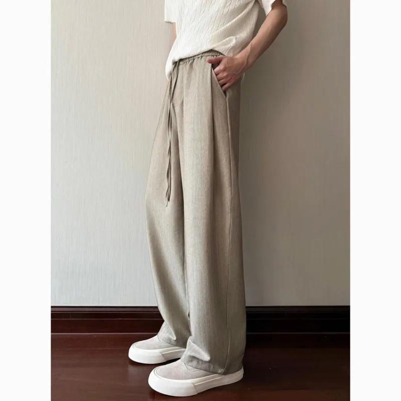 

Spring And Summer Casual Pants Men Fashion Straight Pants Men Streetwear Korean Loose Wide Leg Pants Mens Vintage Trousers