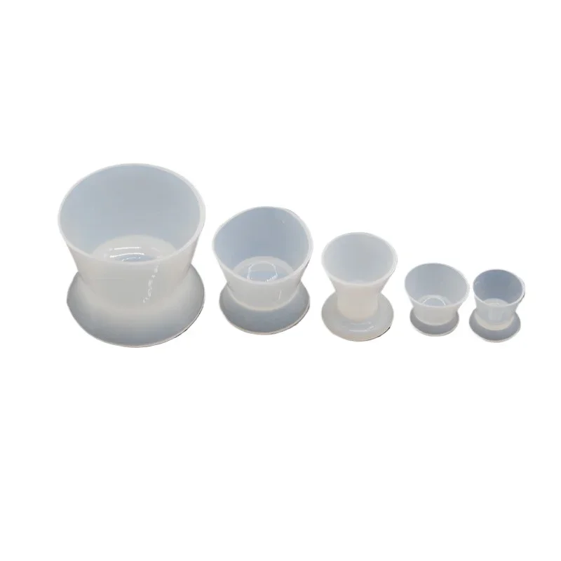 5Pcs/set Dental  Self-solidifying Cups Silicone Nonstick  Mixing Bowl Rubber  Cup Dentist Teeth Whitening Tools Equipment