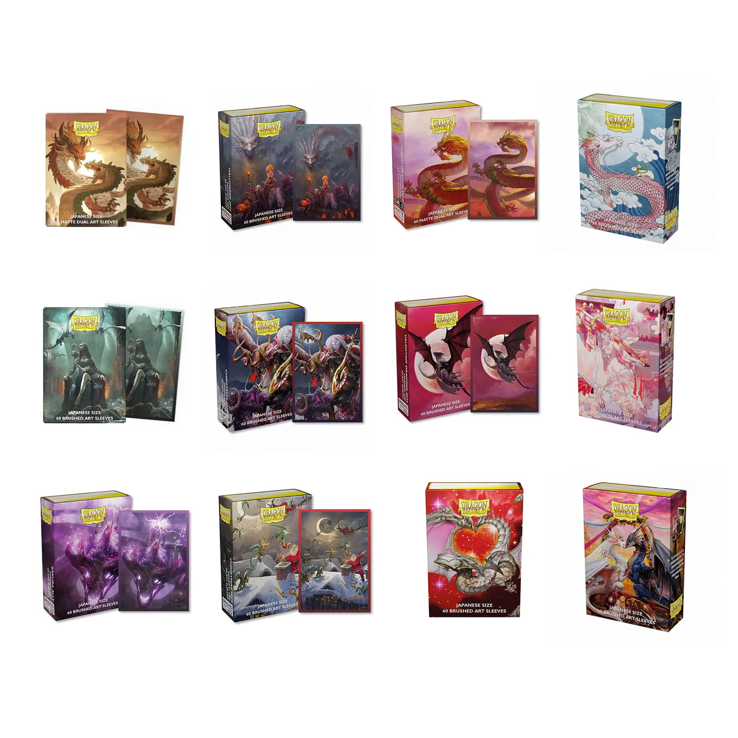 Dragon Shield Brushed Art 60PCS/box YGO Game Cards Sleeves for Japanese Yu-Gi-Oh Small Sized Board Game Cards Protector Cover