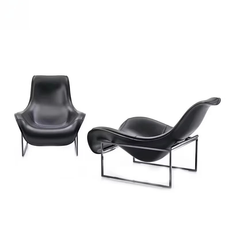 

# Designer Duck Tongue Recliner Modern Oak Living Room Reception Art Leisure Chair Uniquely Shaped Creative Sofa Chair