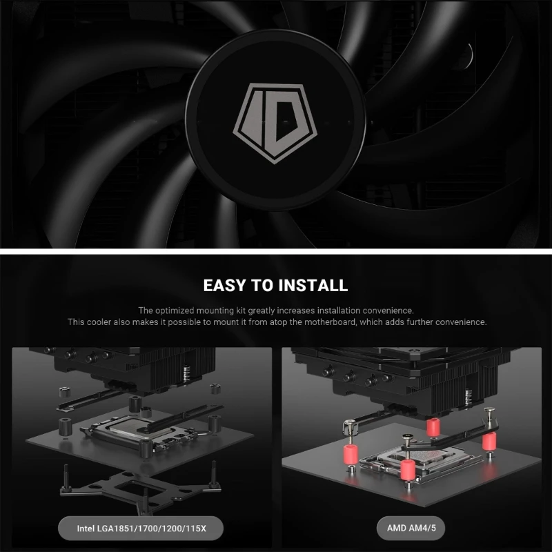 Imagem -05 - Dissipador Calor Eficaz Is65xt Cpu Refrigeradores ar para 1700 1851 1151 Am4 12cm Ventilador Cpu Dropship