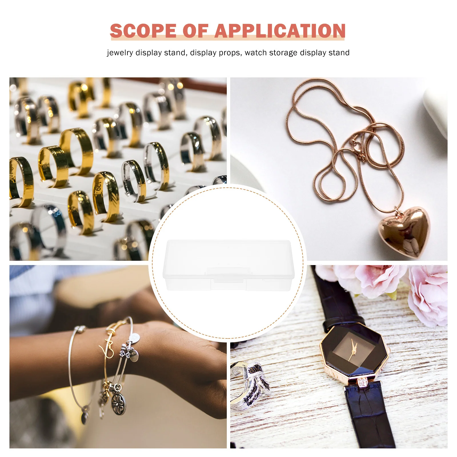 

5Pcs Transparent PVC Storage Case Multifunctional Organizer for Small Items Jewelry Makeup Home Tidy Storage Case