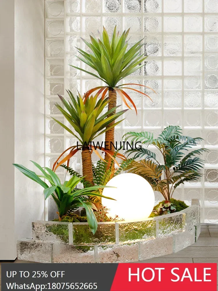 CY simulation high-end green plant iron orchid ornament layout indoor and outdoor creative design landscape decoration