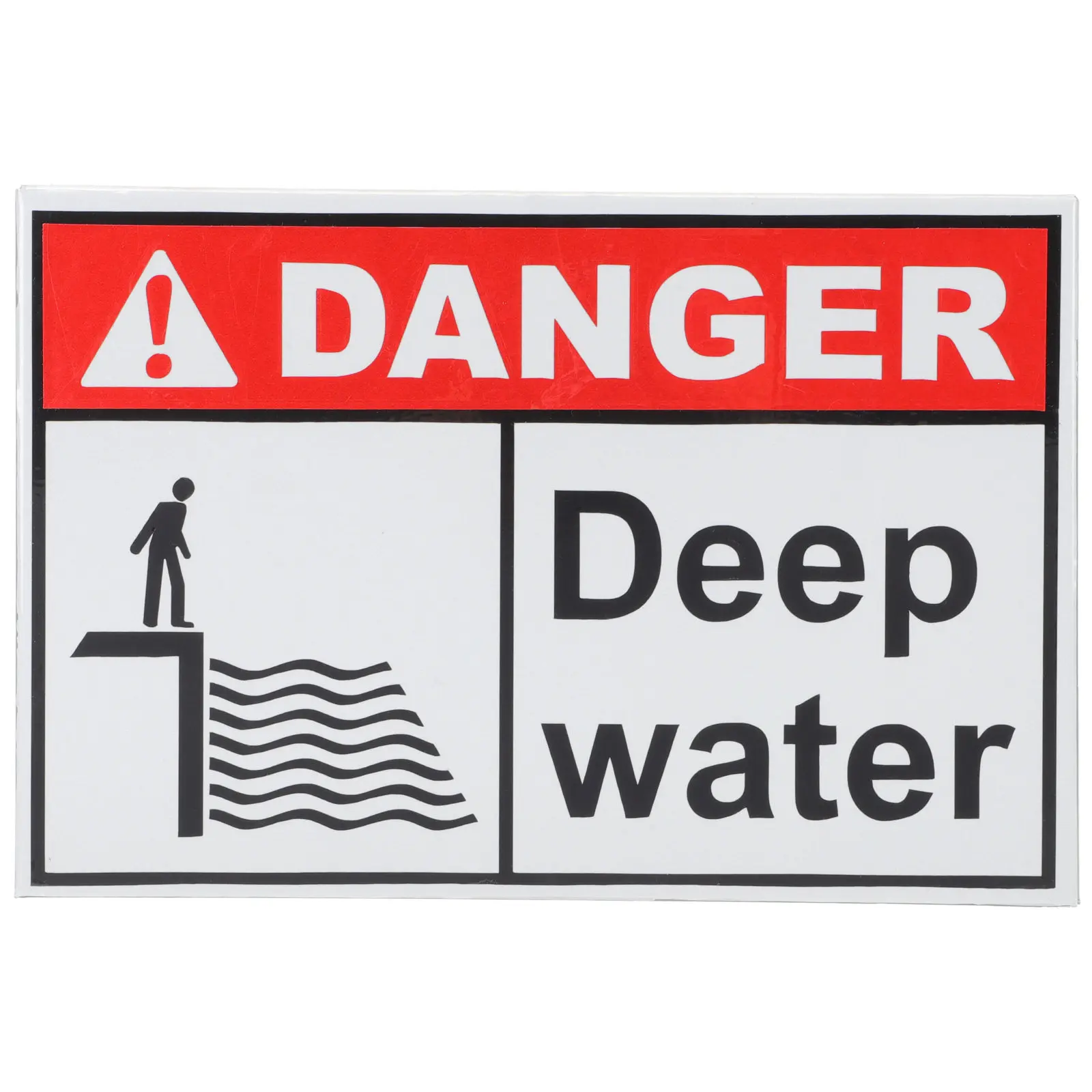Deep Water Danger Sign Safe Long-Lasting Aluminum Dangerous Zone Outdoor Warning Sign for Public Parks Construction Safety