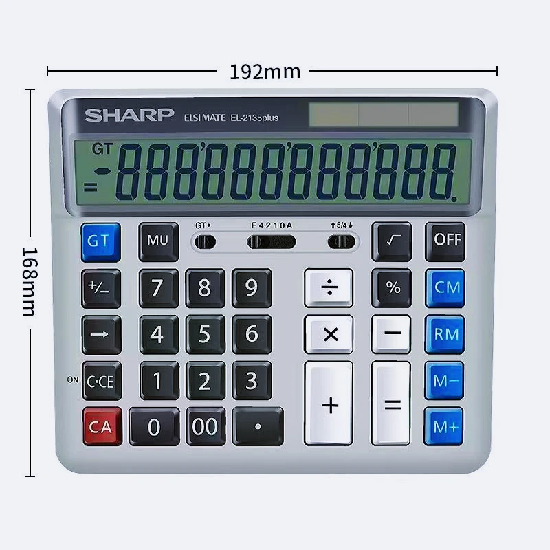 

Calculation Period 12-digit Solar Energy Sharp EL-2135 PLUS Computer Button Large Bank Calculator Financial Accounting Office
