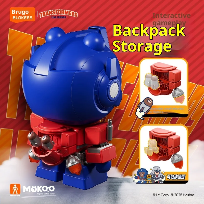 สินค้าใหม่ในสต็อก 2025 บล็อกกี้ส์ ทรานส์ฟอร์เมอร์ส & หมีบราวน์ ออพติมัส ไพรม์ ฟิกเกอร์ โมคู ซีรีส์ แอคชั่นฟิกเกอร์ ของสะสม ของเล่น ของขวัญวันเกิด