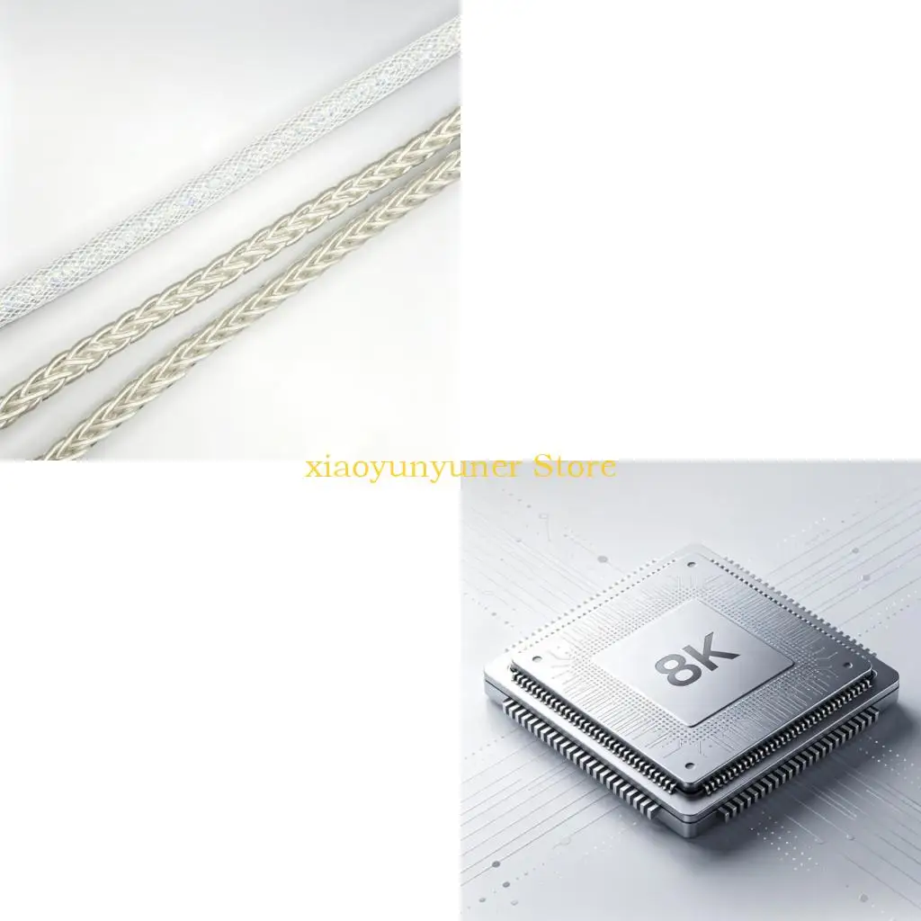 P9JB Keyboard Mouse Cable USB C Split Desktop Link with Textile Sleeve and Metal Ends, 150 Cable for Computer Use