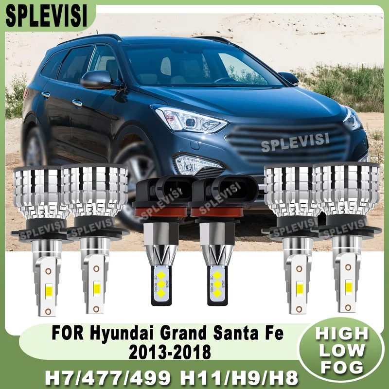 

Elevate Night Driving Performance Safety 6000K LED Headlight Fog Light For Hyundai Grand Santa Fe 2013 2014 2015 2016 2017 2018