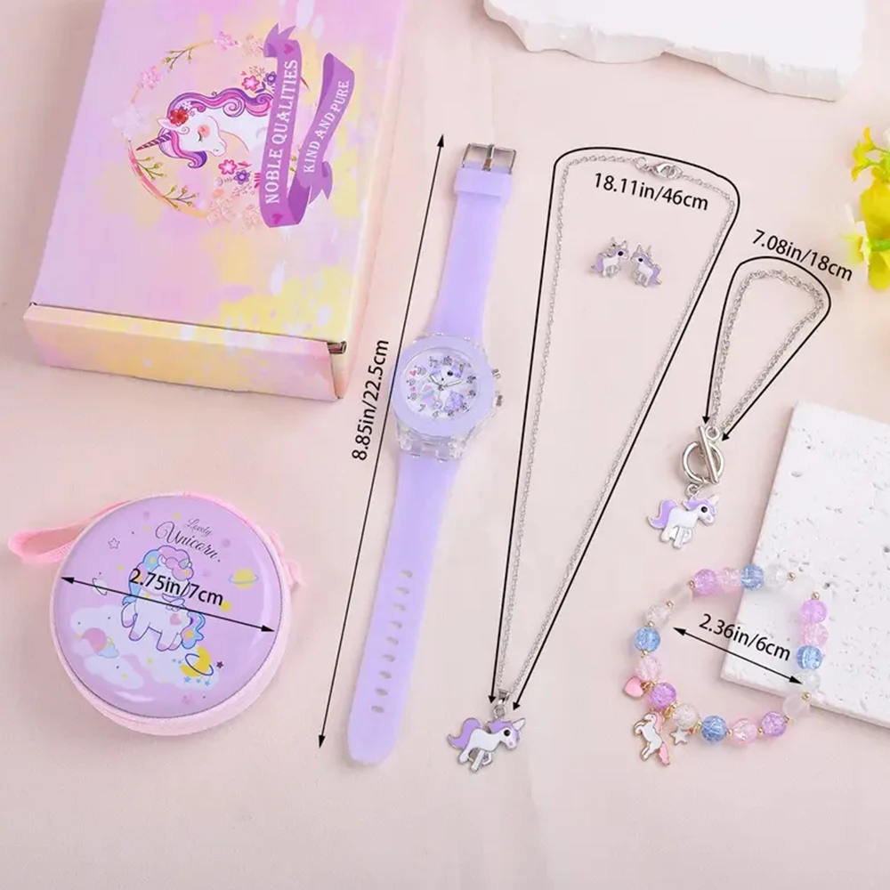 New WOMEN'S Unicorn Quartz Watch + Unicorn Accessories Set 5pcs/set