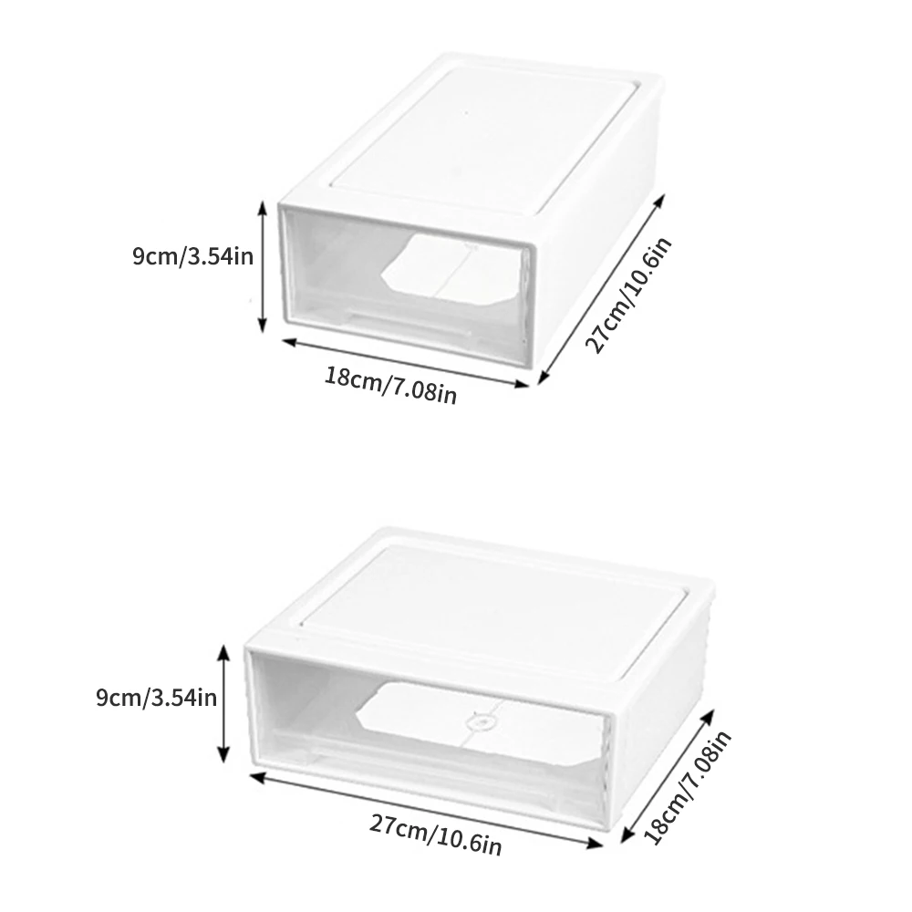 1PC Compact Drawer-Style Office Dormitory Makeup Table Dust-Proof Organizing Box Storage Box Can Be Stacked image 5