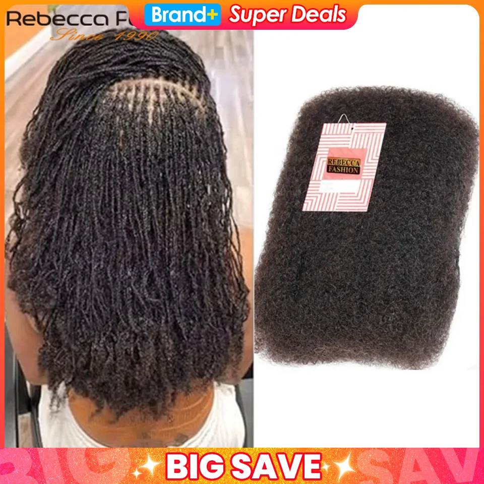 Capelli afro crespi sfusi per intrecciare le estensioni dei capelli - Rebecca leggeri, colori naturali per trecce africane e abbigliamento casual QVR