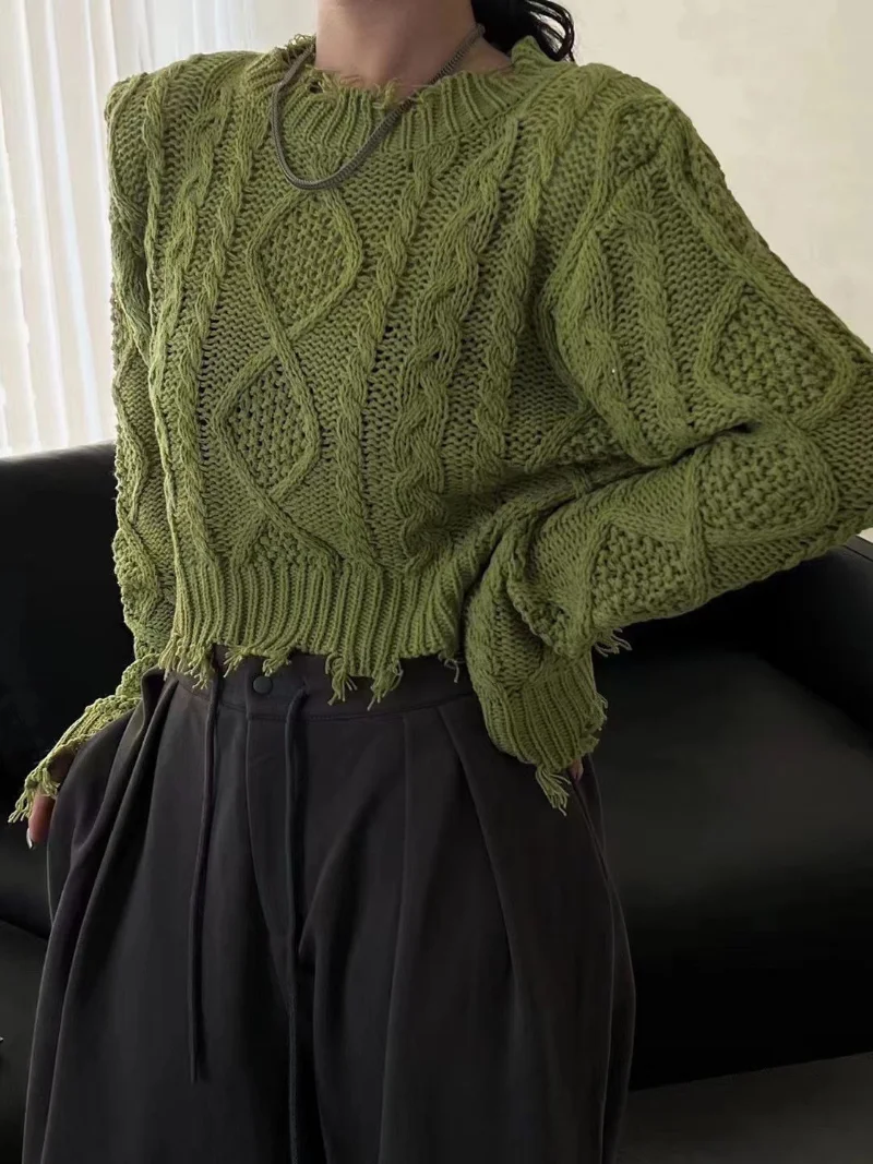 New Women Fashion O Neck Long Sleeve Ball Appliques Knitting Sweater New Ladies Solid Color Casual Sweaters Chic Pullovers Tops