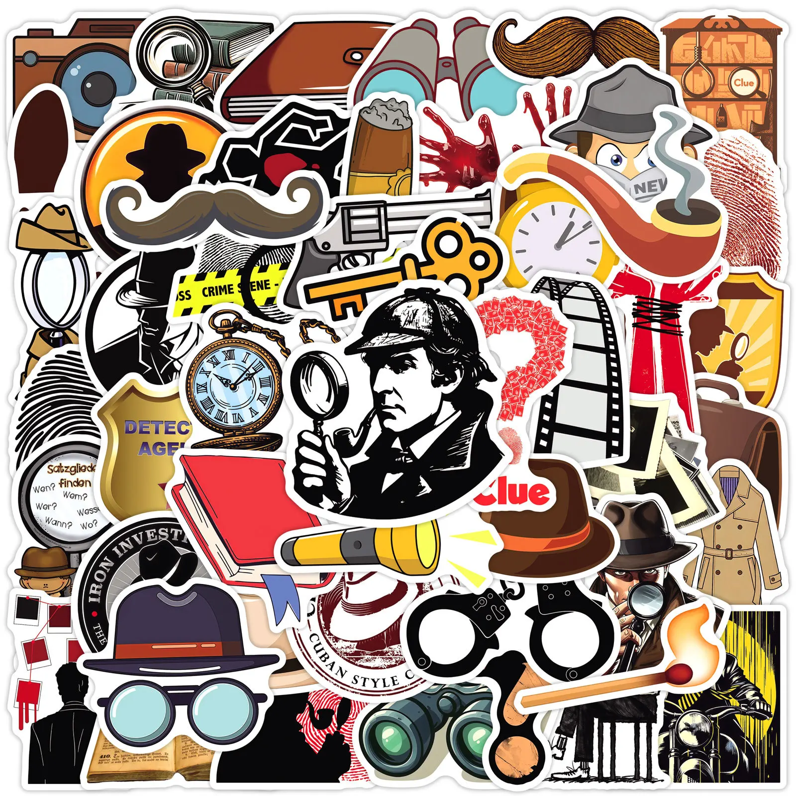 

50PCS Cartoon Character Theme Personal Stickers Creative Decoration DIY Mobile Phone Case Suitcase Water Cup Waterproof Gifts