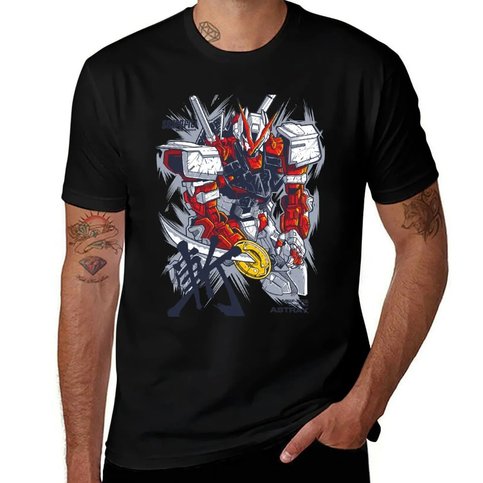 Astray Red Frame T-Shirt All Match Print Short Sleeve Top