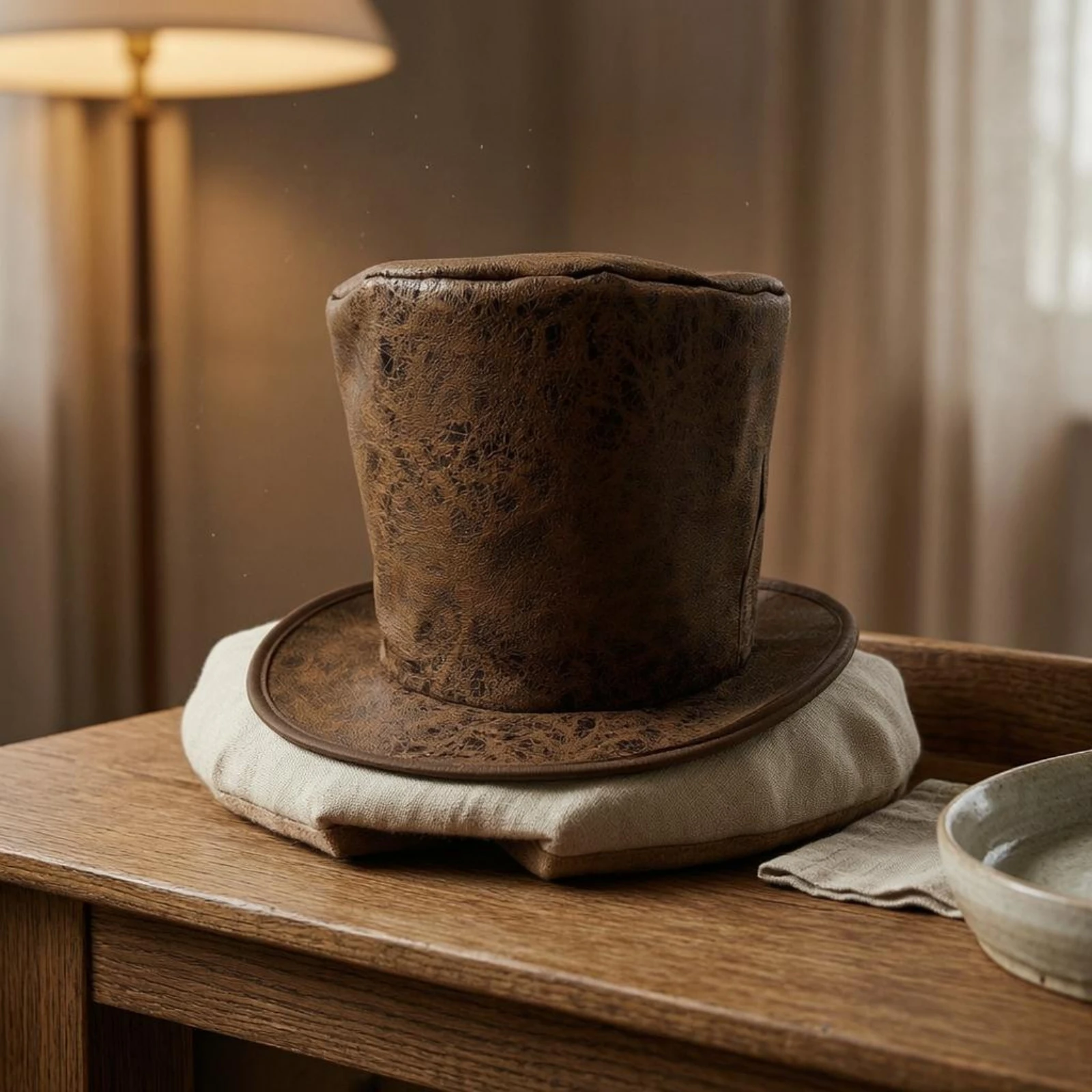 Tall Top Hat Plain Top Hat with Wide Brim Headwear Formal Warm in Cold Weather for Performers