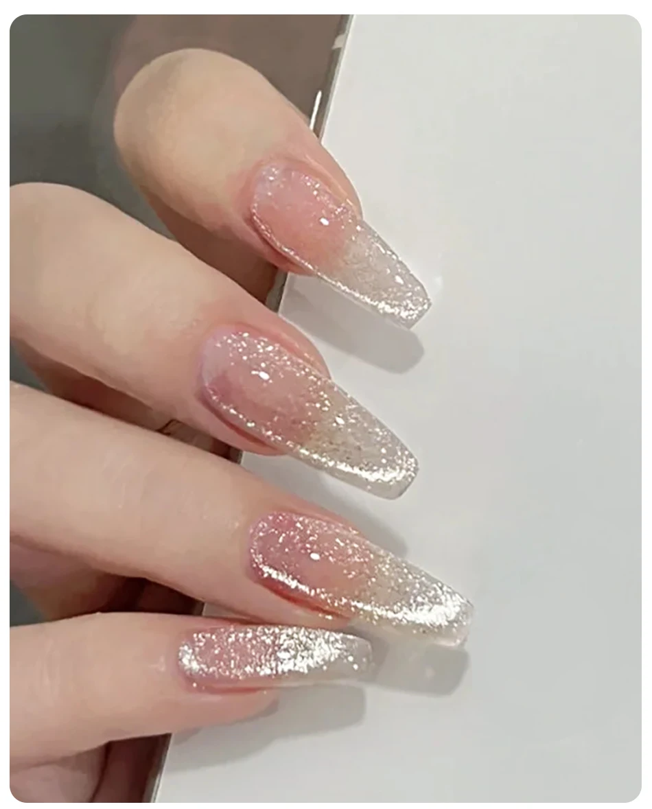 UR SUGAR 15ml Weißer Katzenaugen-Magnetgel-Nagellack Funkelnder Silber-Glitter Hochglänzender Semi-Permanent-Gel Soak-Off UV-LED-Gel – Detail 6