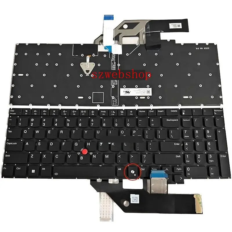 

New Laptop For Lenovo ThinkPad E16 Gen 2 Type 21M5 21M6 Laptop Keyboard US Backlit AI Key