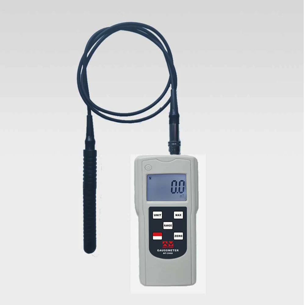 

Digital Gauss meter MT-200D 0~2000mT Tesla meter Magnetic field strength tester DC magnetic field tester MT/GS unit conversion