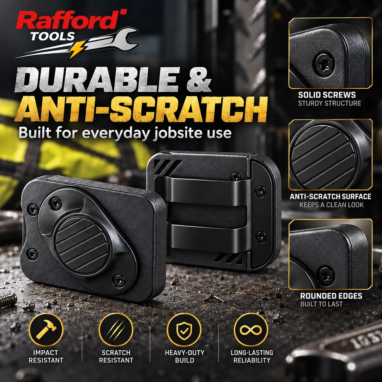 Rafford Magnetic Tool Holder Strong Magnet Belt Clip for Screws Nails Drill Bits Sockets Wrench Portable Tool Belt Accessories